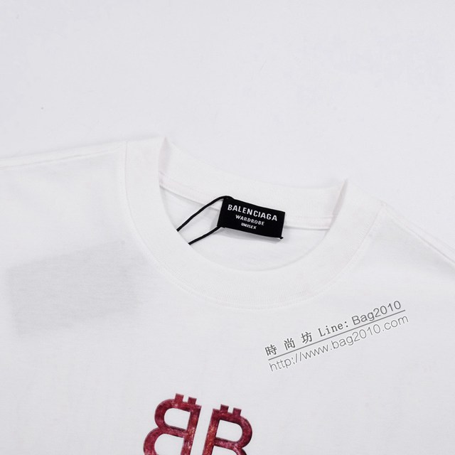 Balenciaga專櫃巴黎世家2023SS新款印花T恤 男女同款 tzy2825